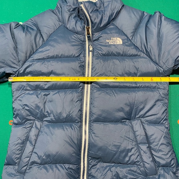 The North Face Girls 550 denier Puffer Jacket  blue size medium 10/12 - Picture 8 of 9